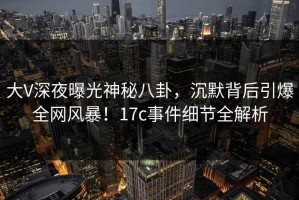 大V深夜曝光神秘八卦，沉默背后引爆全网风暴！17c事件细节全解析